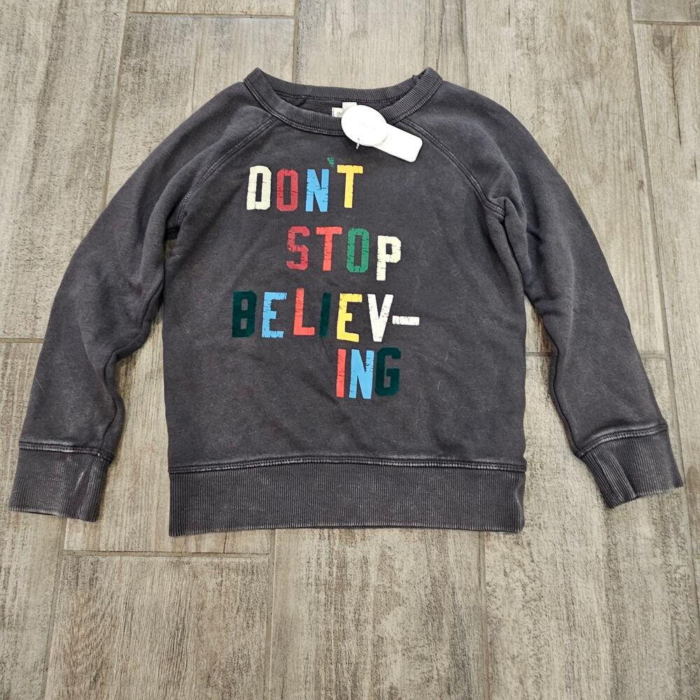 Gymboree Holiday Sweater‎ Kids XS 4 Don’t Stop Believing Crewneck NEW Christmas